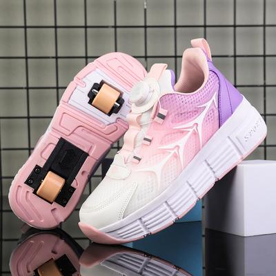 Children Kids Sneakers with Two Wheels Roller Skate Shoes Ultra-Light Boys Girls