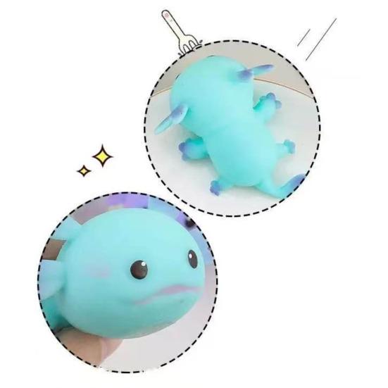 Mini Salamander Stress Ball Soft Stretchy Cartoon Salamander Anxiety Relief Toy Decompression Animal Fidget Toy