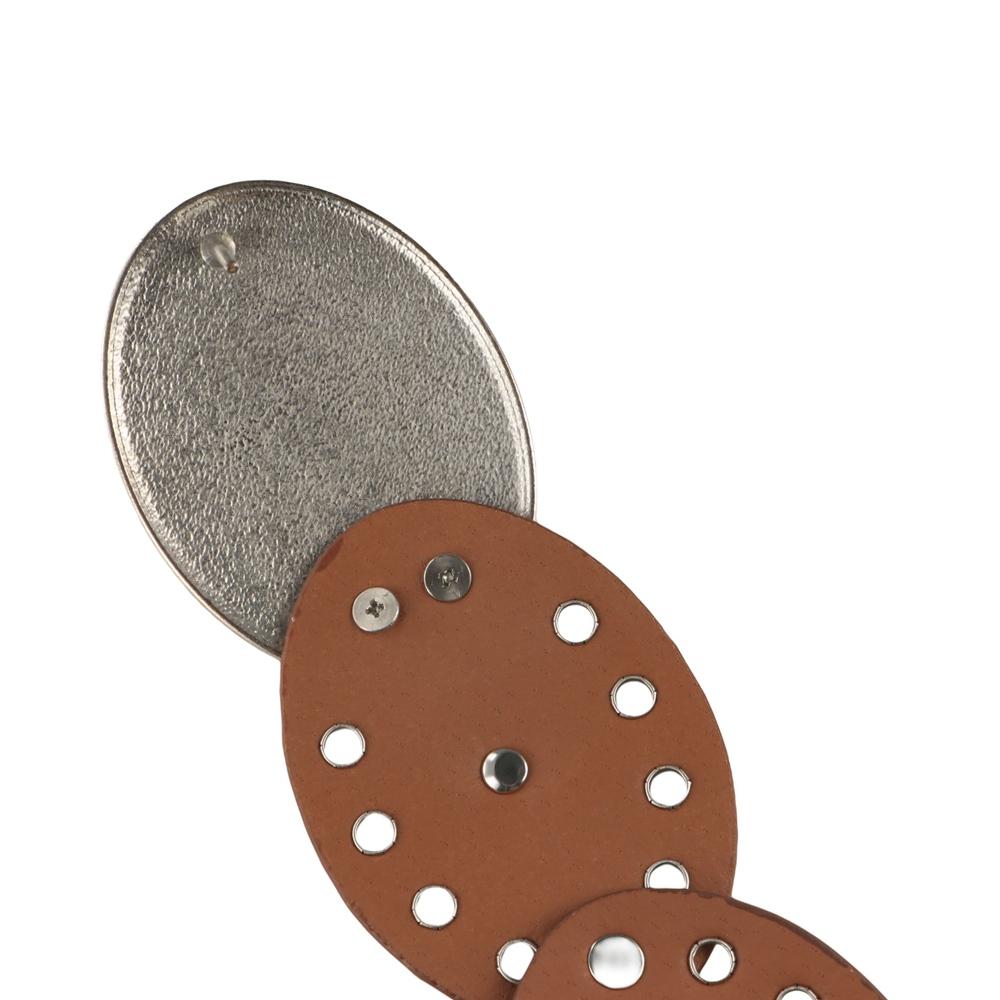 Jeans Decor Cowgirl Buckle Belt Zinc Zinc Alloy Oval PU Hollow Belt Cowboy Waistband  Waist Accessories