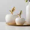 Classic European Style Ceramic Cute Funny Christmas Fruit Ornament Home Room Figurines Arts Crafts Desk Decor Statues Sculpture