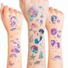 6 Stück Meerjungfrau Einhorn Temporäre Tattoos Glitzer Cartoon Körperkunst Aufkleber für Kinder Mädchen Geburtstagsparty Mitgebsel Goodie Bag Füller