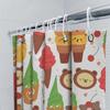 Adorable Animal Ice Cream Shower Curtain Set For Bathroom Decor Cartoon Print Fabric Shower Curtains With Rings Included