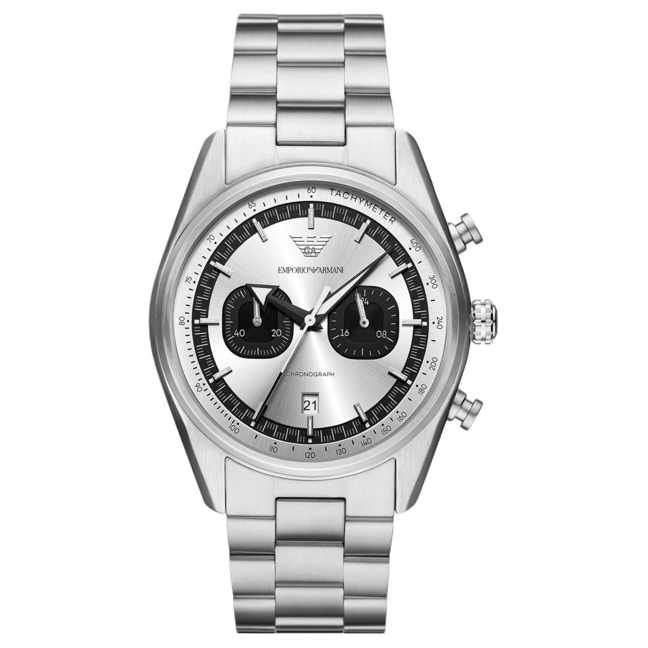 EMPORIO ARMANI Wrist Watch Quartz Movement Stainless Steel Strap 42mm Silver Dial Men s Watches AR11636-CLG Silver Dial