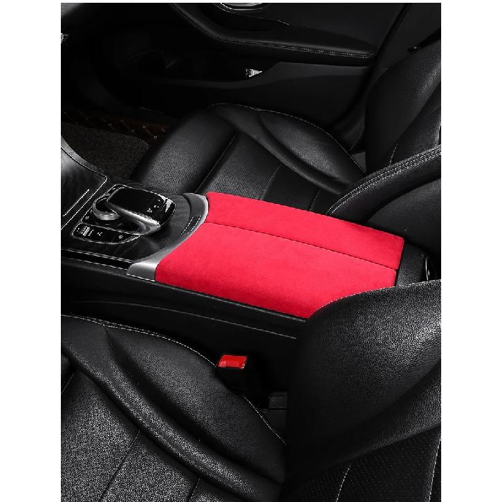 Suede Car Armrest Box Panel Lid Shell Cover Accessories For Mercedes Benz C E Class GLC W205 W206 W212 W213 X253 X254 2015-2024