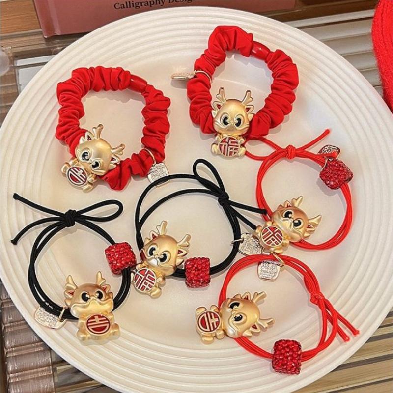 1/2/3KS Novoroční gumička do vlasů Pohodlná na nošení Pohodlný kroužek do vlasů Vlasové doplňky Slavnostní gumička do vlasů Snadno se nosí Rozkošná