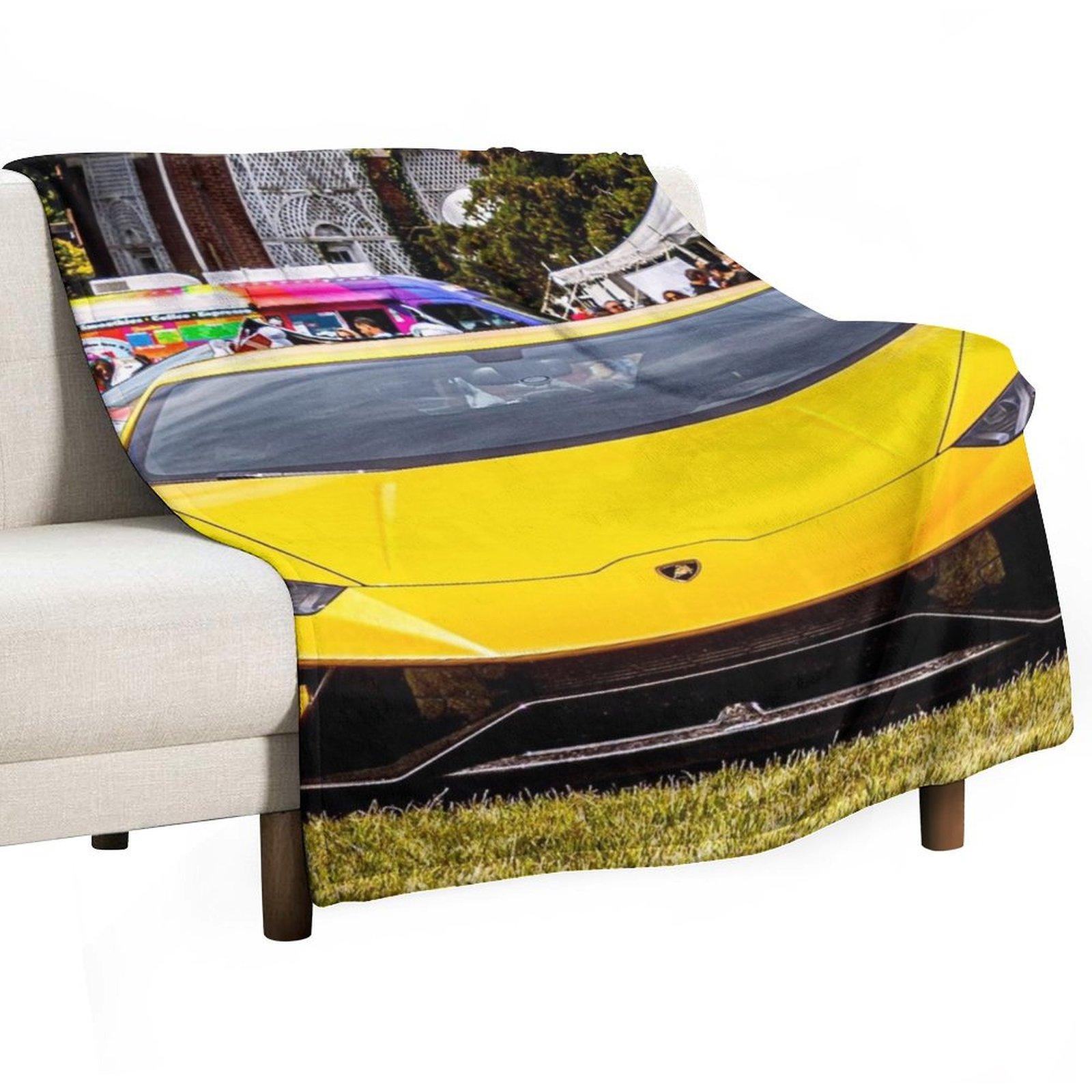 Yellow Huracan Throw Blanket Beach Soft Big Furrys Softest Blankets 30x40in