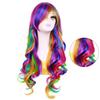 1Pcs/lot New Hot Women Rainbow Color Long Wig Natural Look Heat-Resistant Women Wig for Tourism Stage Performance Cosplay Ect