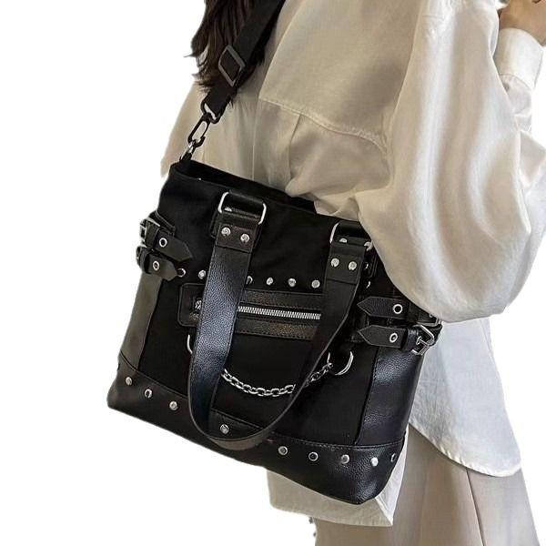 Women's Fashion Niche Rivet Shoulder Tote Bag
