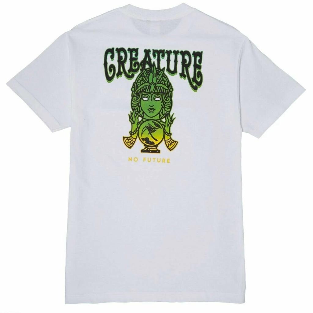 Creature NO FUTURE Skateboard T Shirt WHITE