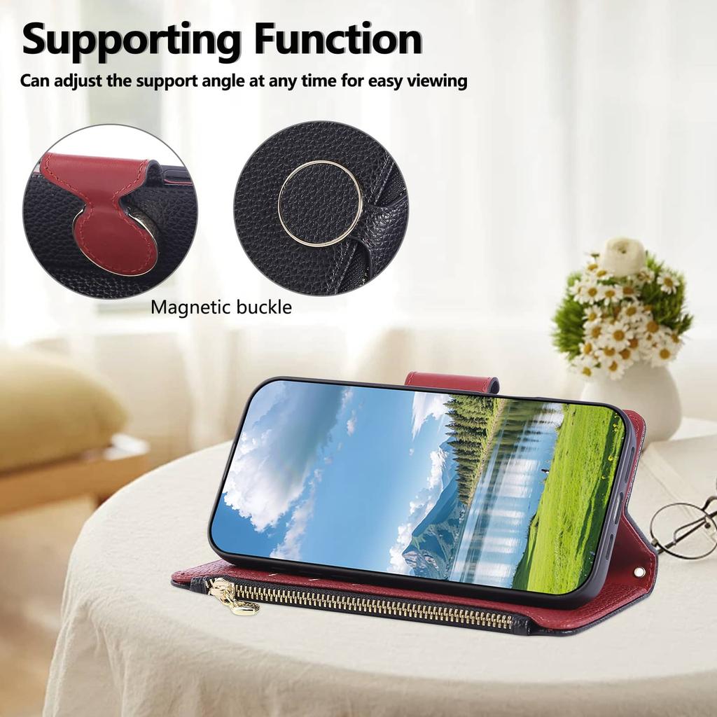 For Samsung Galaxy A26 5G A32 A33 A34 A35 A36 A42 A51 A52 A53 A54 A55 A56 A71 A72 Wallet Case Crossbody Strap Card Holder Cover