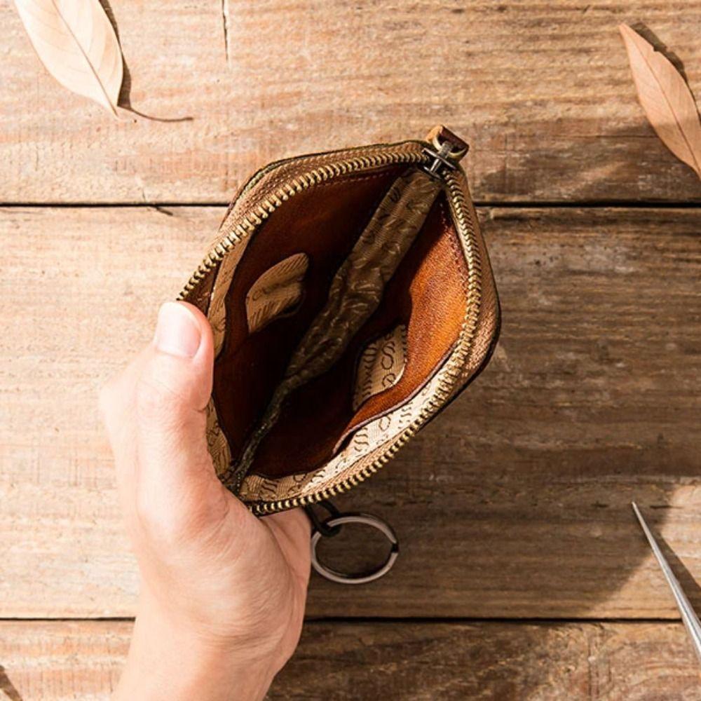 Fashionable Key Storage Small Bag Vintage Storage Card Bag Retro Car Key Bag Coin