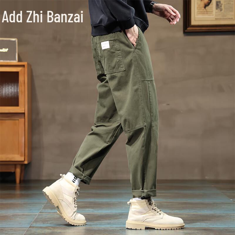 

Zengzhi Men s Casual Straight-Leg Cargo Pants M