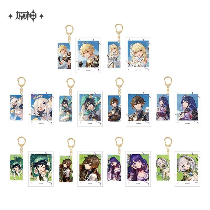 Chic Studio Unisex Sunsyea Genshin Impact Official Merch Mihoyo Original Authentic 2023 Carnival Series Keychain Venti Zhongli Nahida