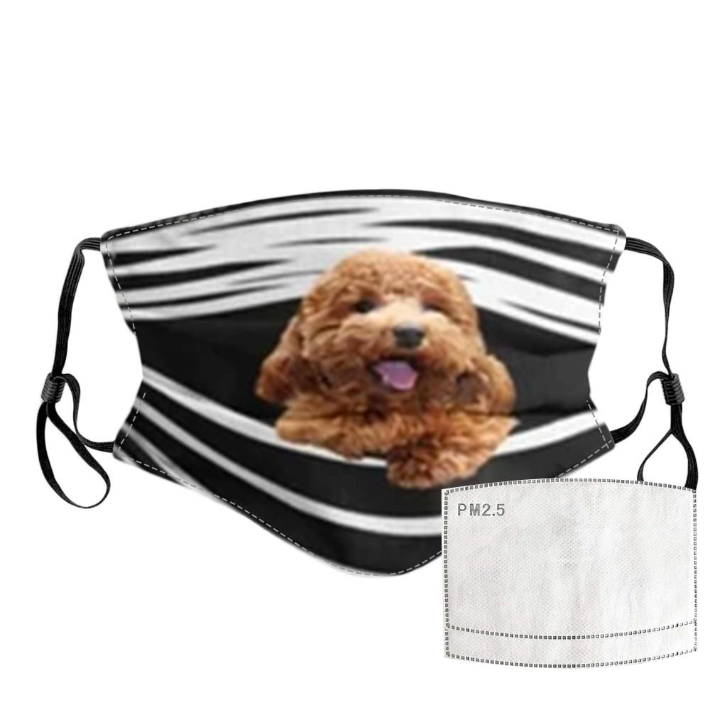 1PC Mask + 2 PC Filters General Dogs Prints Breathable Washable Mask Face Cover