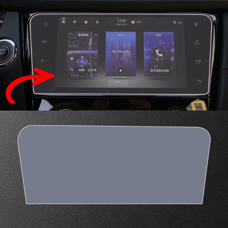 For Nissan Qashqai - Screen Navigation Air Conditioning Panel Gear Shift TPU Transparent Protector Film