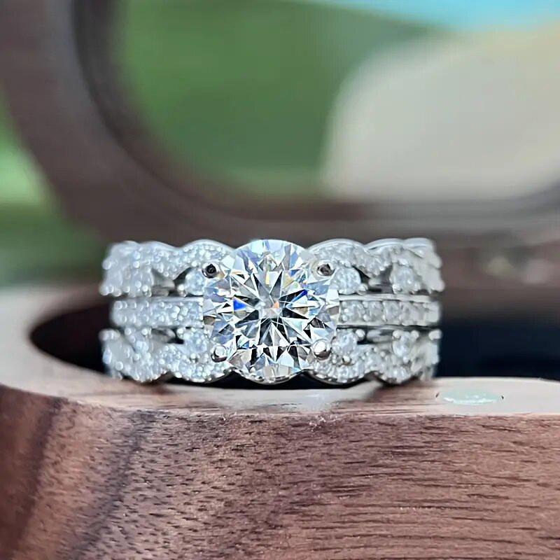 CopperLuxury Cubic Zirconia Proposal Ring for Women Fashion Delicate Bridal Wedding Band Jewelry Gifts