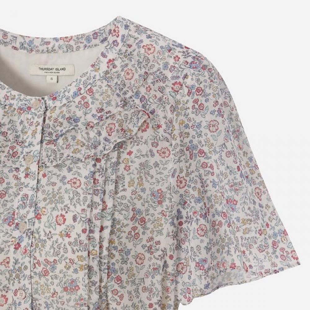 Thursday Island Romantic Floral Frill Dress T264mop217w
