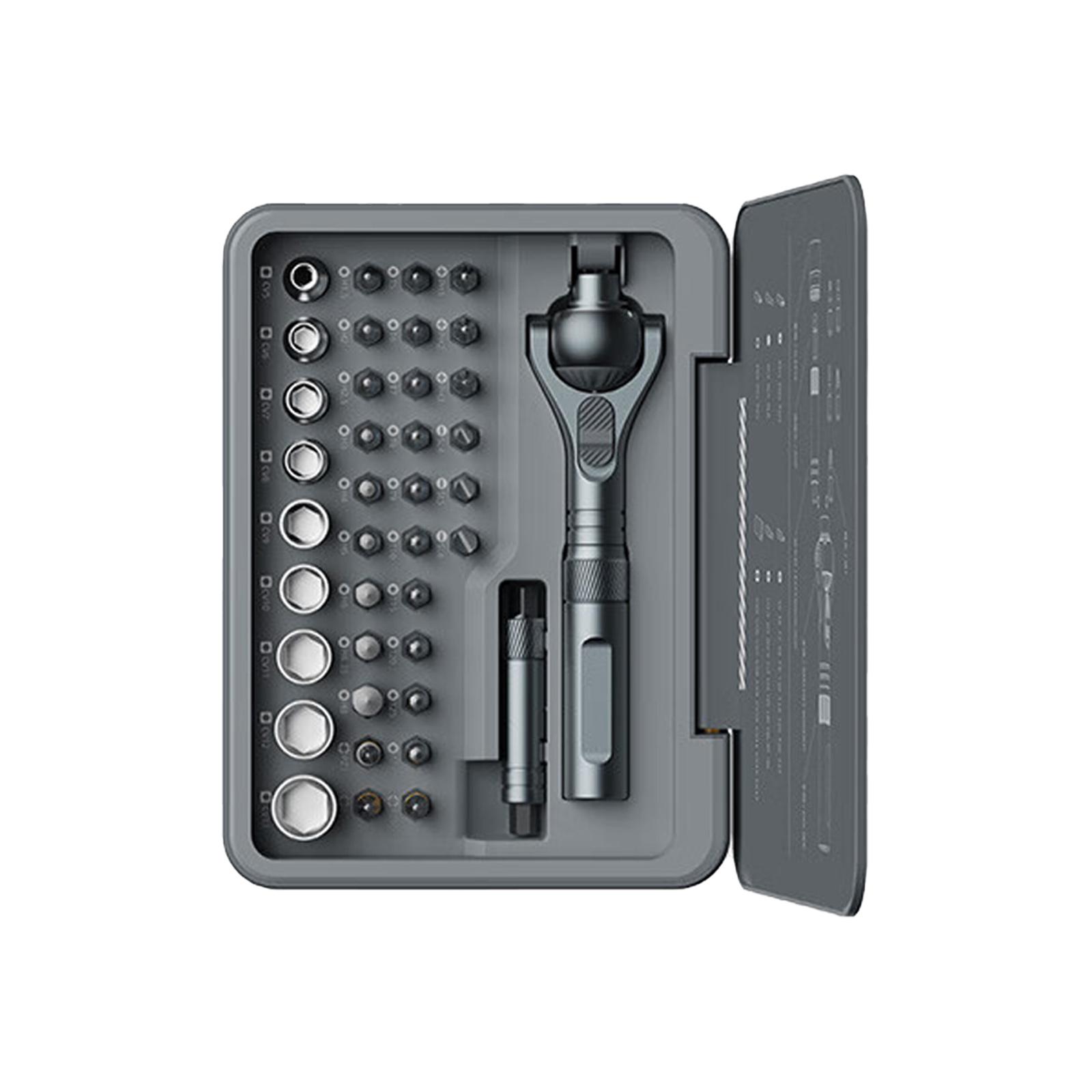 

180Degree Rotating Ratchet Screwdriver Set 40 In 1 Magnetic Tool Kit For DIY Home Improvement Projects Maintenance 1