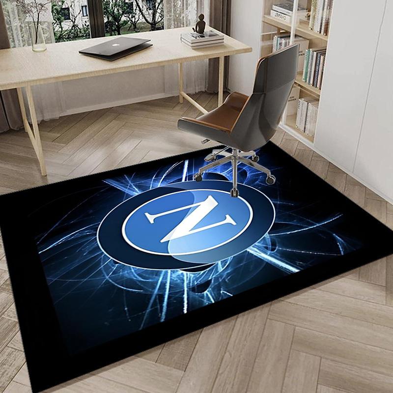Napoli Blue Energy Symbol Area Rug Office rug, Chair Rug, Decor Carpet Livingroom bedroom Mat, Large Size Fan gifts Christmas gifts