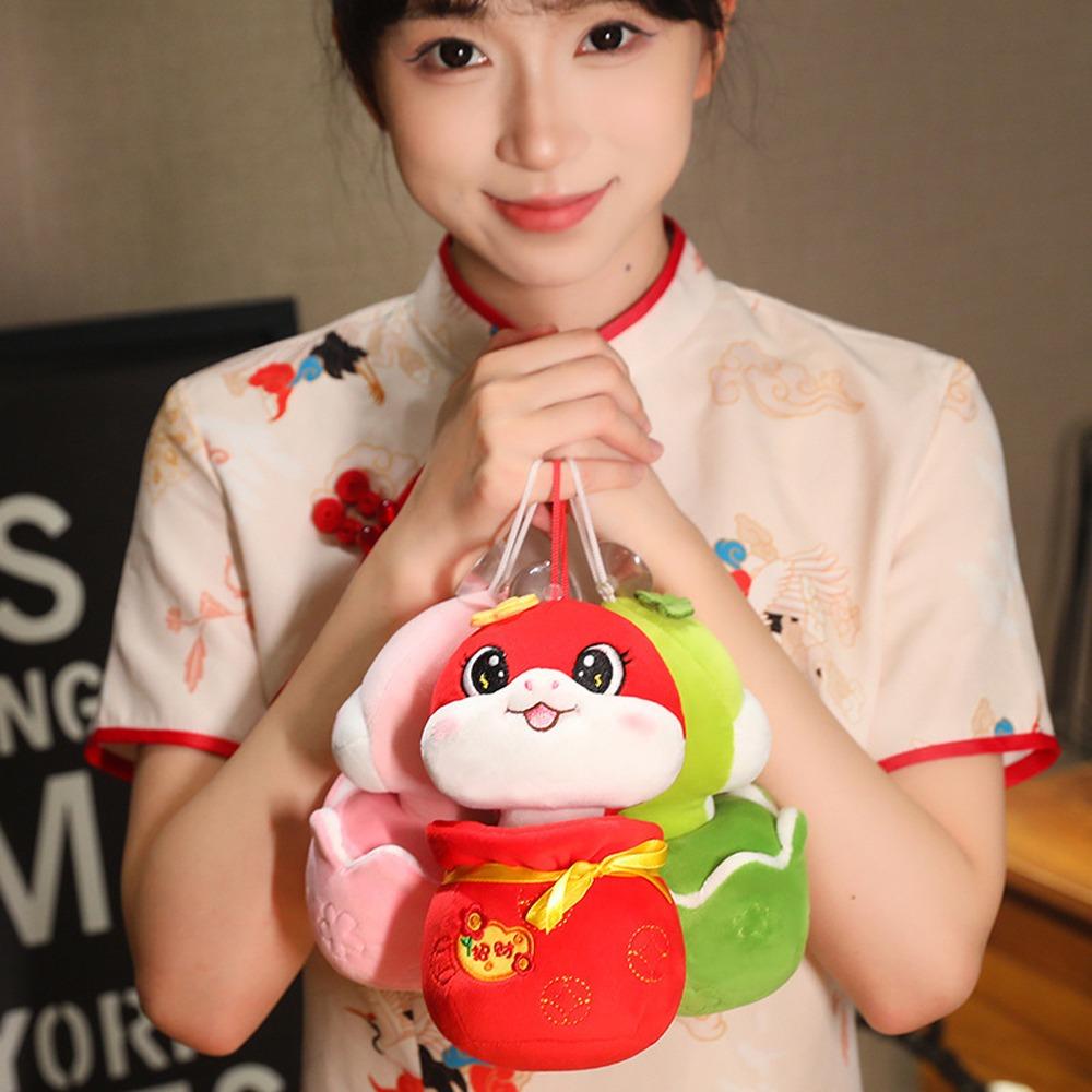 Chinese Style Snake Year Plush Toy Big Eyes Lucky Snake Doll  Home Decor