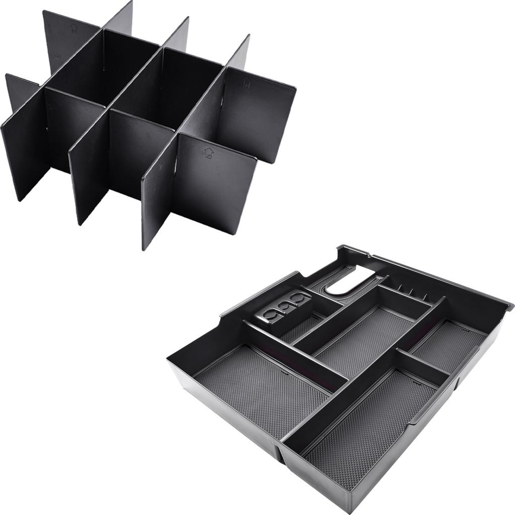 Center Console Organizer Dividers Compatible with Toyota Tundra 2014-2025 Accessories, Insert Tray Secondary Storage Box