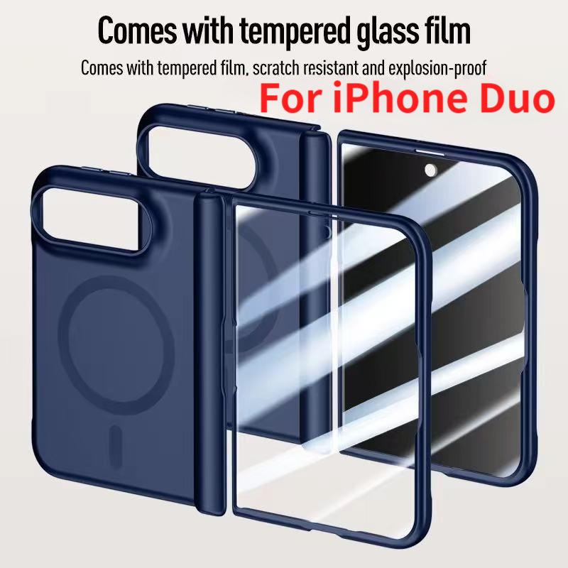 Luxury Sensitive Skin Magnetic for Magsafe Phone Case for IPhone Duo Fold Design High-Definition Privacy Screen Protector