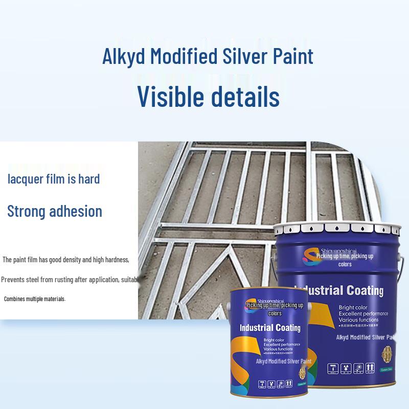 Quick-Dry Alkyd Silver Anti-Rust Metal Paint