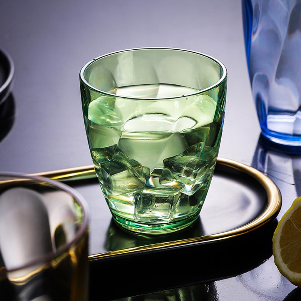 Unbreakable Plastic Drinking Glasses 390ml Shatterproof Water Tumblers Reusable Fruit Juice Beer Champagne Cup for Bar
