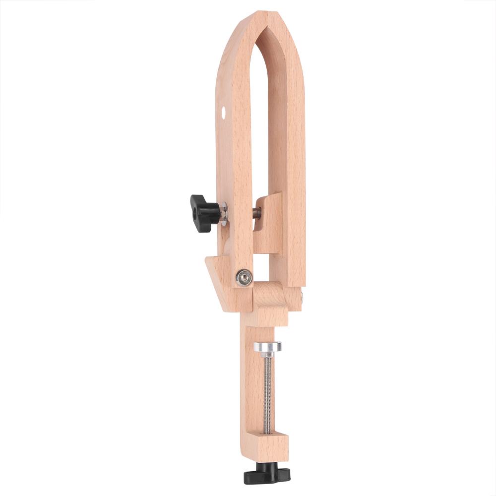 1pc Wooden DIY Hand Stitching Clamp, Adjustable Leathercraft Table Desktop Sewing Clip Tool, DIY Leather Fixing Quilting Tool