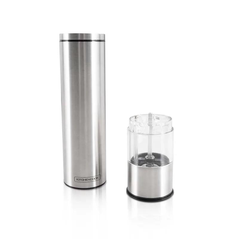 Kitchencook - Salt And Pepper  - Set Moulins à Sel Et Poivre électriques Inox - 2 Pièces