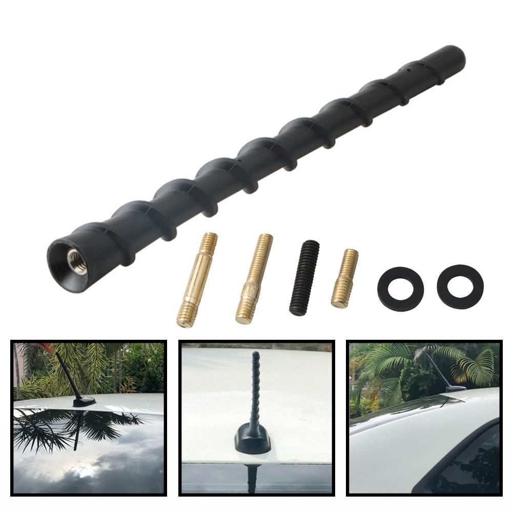 1 * 18cm Creative Car Spiral Pattern Short Antenna Mast Rod Radio AM/FM Off-road Vehicle Modified Antenna For Ford F150