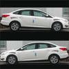 4Pcs Car Body Side Strips Sticker Racing Strips Wheel Eyebrow Decals Black Trim