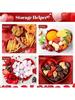 1/5/10/20pcs Plastic Heart Shaped Dinner Plate Set - Red And Pink Heart Themed Fruit Snacks Plate,Suitable For All Parties