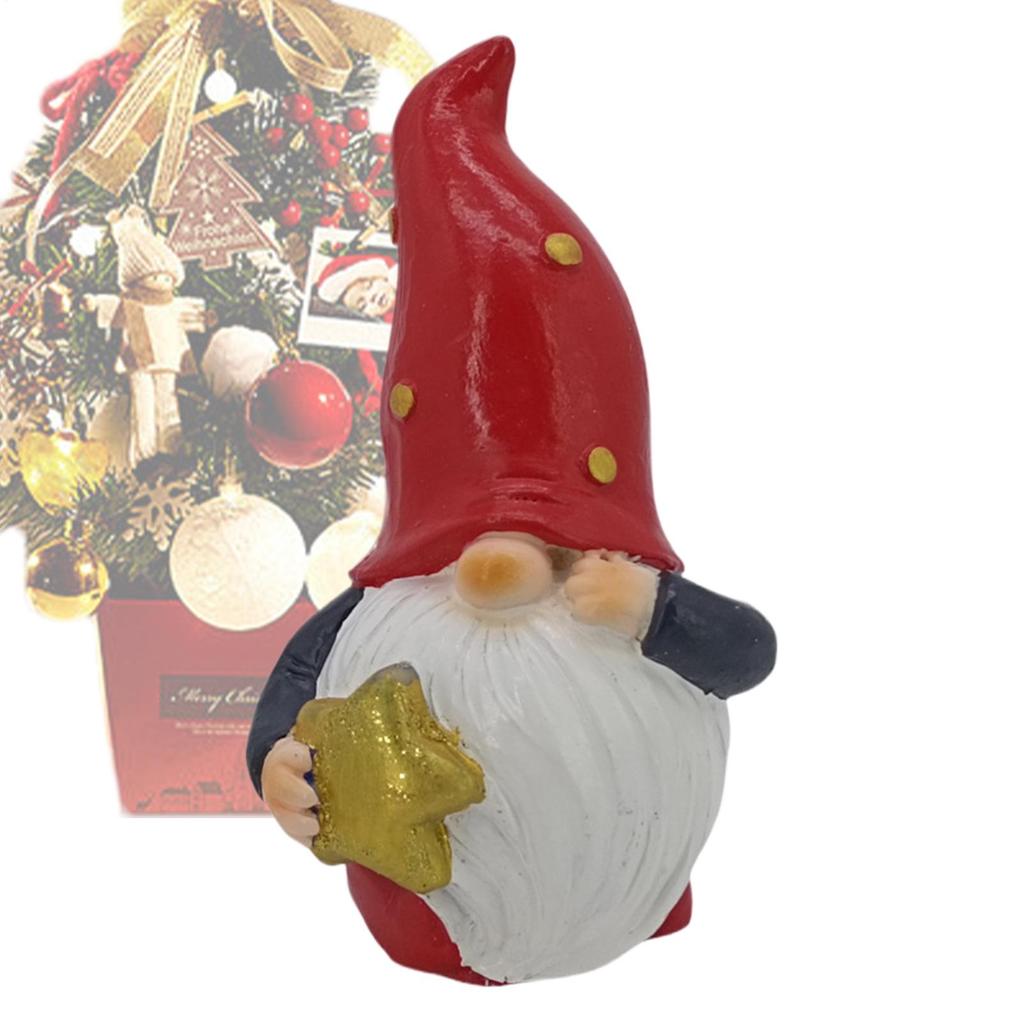 Gnome Home Decor Christmas Garden Gnomes Resin Dwarf White Beard Design For Porch Garden Landscape Living Room Bedroom Kitchen