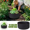 Plant Grow Bags Growing Bags For Vegetables 10X 10/15 Gallon Fabric Planter Pots With Aeration Reusable Container Gardening