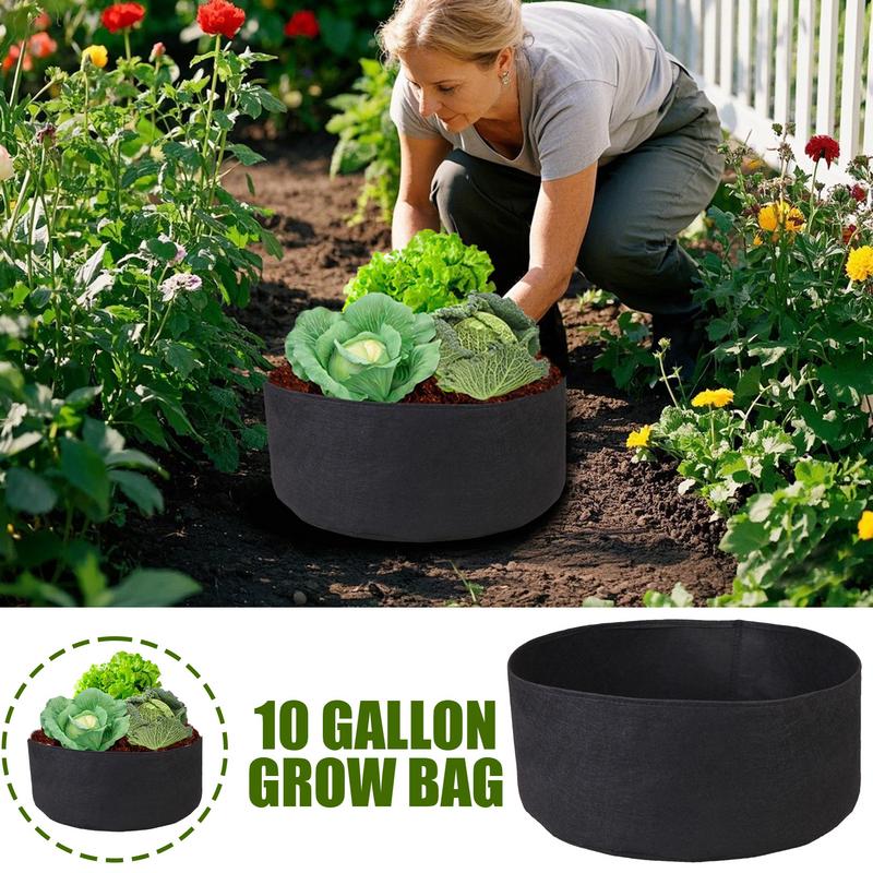Plant Grow Bags Growing Bags For Vegetables 10X 10/15 Gallon Fabric Planter Pots With Aeration Reusable Container Gardening