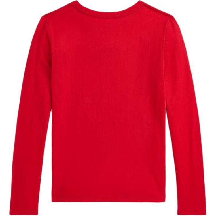 Polo Ralph Lauren T-shirt Imprimé Logo Ours en Peluche Manches Longues Hauts Enfant Rouge 313952134-002