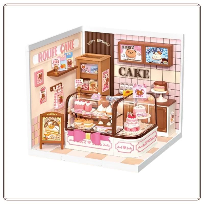 Rolife Super World Cake Shop DIY Houses Building Blocks Assembling Toy Models DIY House Decorations Christmas Birthday Gifts