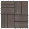 VidaXL Terrace Tiles 22 Pcs 30 X 30 Cm 2 M² WPC Dark Brown