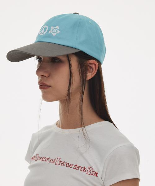 Hata Motif Color Block Cap_Light Blue