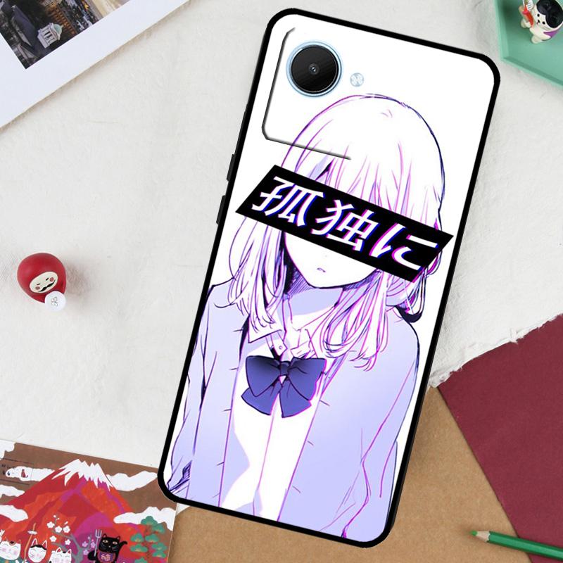 Sad Anime Aesthetic Senpai For Realme 14 Pro Plus 13 10 11 12 GT 6 5 6T GT7 Pro C61 C55 C53 C51 C21Y C25S C67 C75 Case