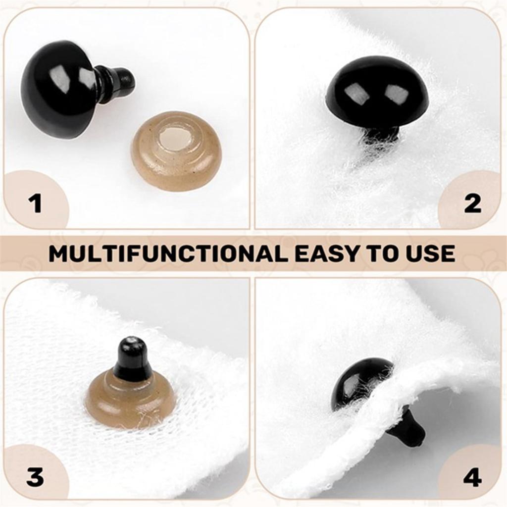 BHBL 1040PCS Safety Eyes and Noses, Safety Eyes for Crocheting, Colorful Doll Crochet Eyes with Washers for Plush Animal