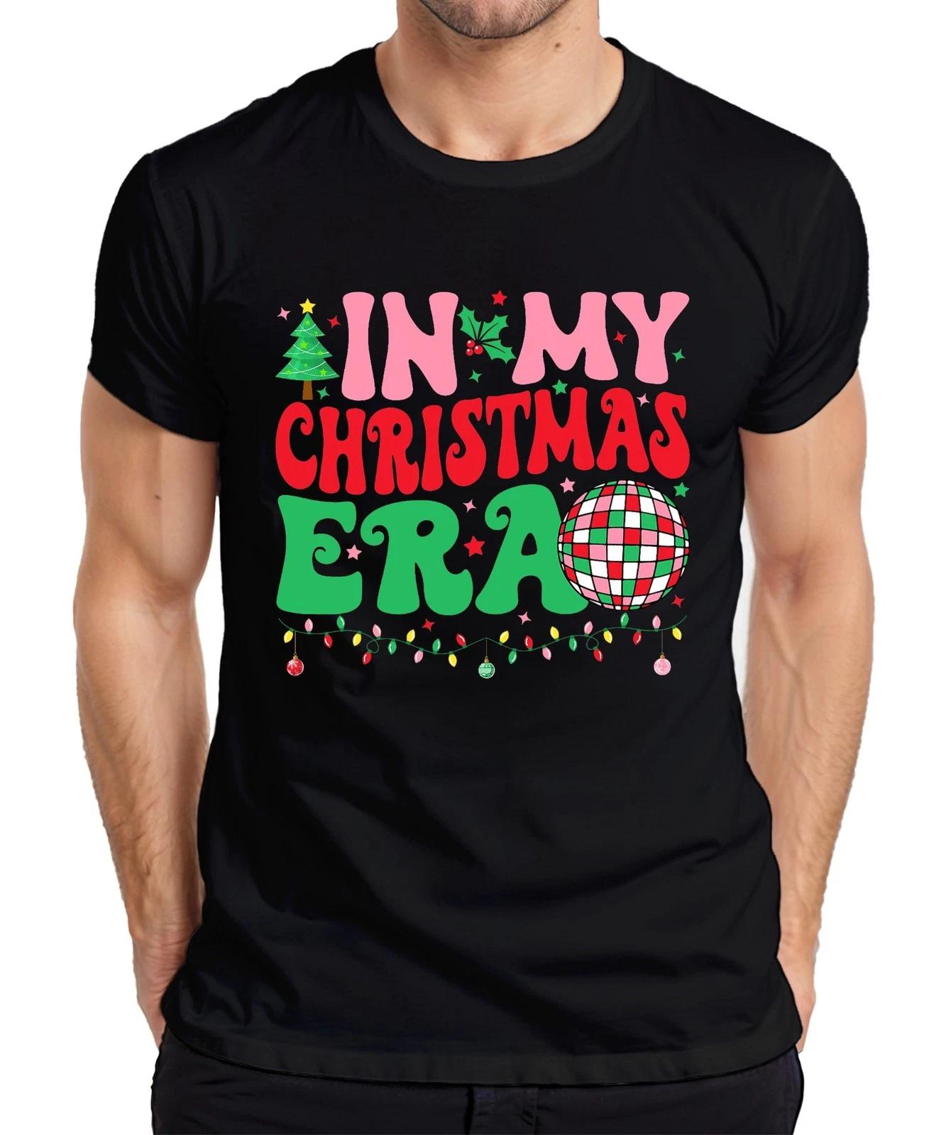 In My Christmas Era Weihnachten Disco Kugel Lichterkette Retro Herren T-Shirt XL