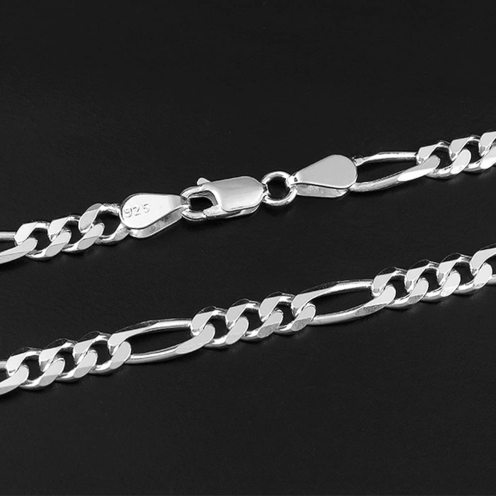 Gin no Figaro Länge Breite Silber Halskette Kette nur [Shinjuku Kura] Kette, 6-seitig geschliffen, 45-70cm (45 cm), ca. 5,1 mm, 925, Kette, Herren, sv925,