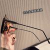 New Stylish Designer Style Sun Glasses Semi-rimless Double Bridge Sun Glasses For Women UV Ray Blocking Sun Glasses Man