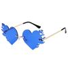 UV400 Protection Flame Love Sun Glasses Rimless Party Favor Eyewear  for Women & Men