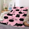 1pc Cat Yarn Lightweight Flannel Blanket, Comfortable and Warm Blanket, for Office and Camping Sofa Bed, Livingroom028