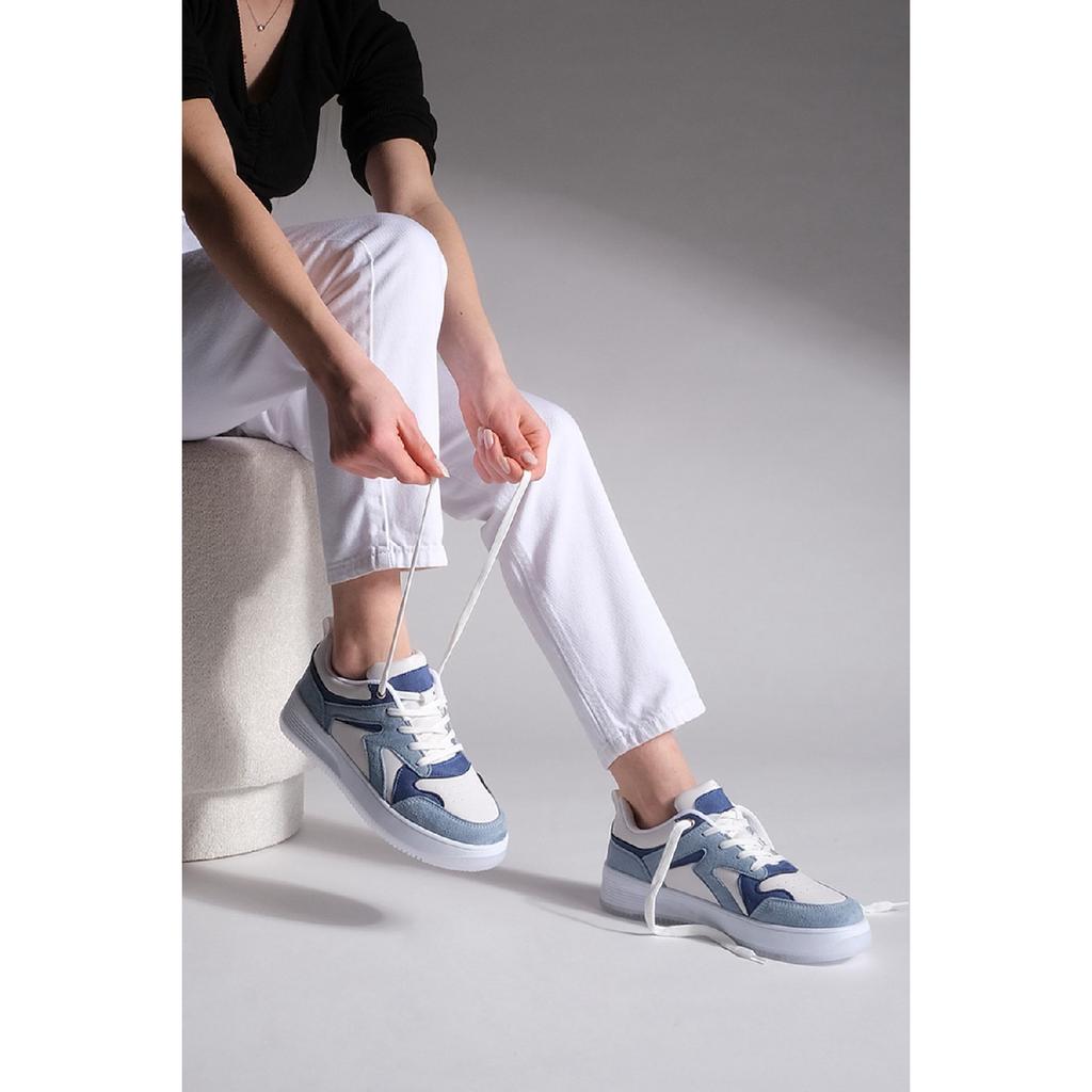 Sneaker femme chaussures de sport à semelle haute Aryan gris daim