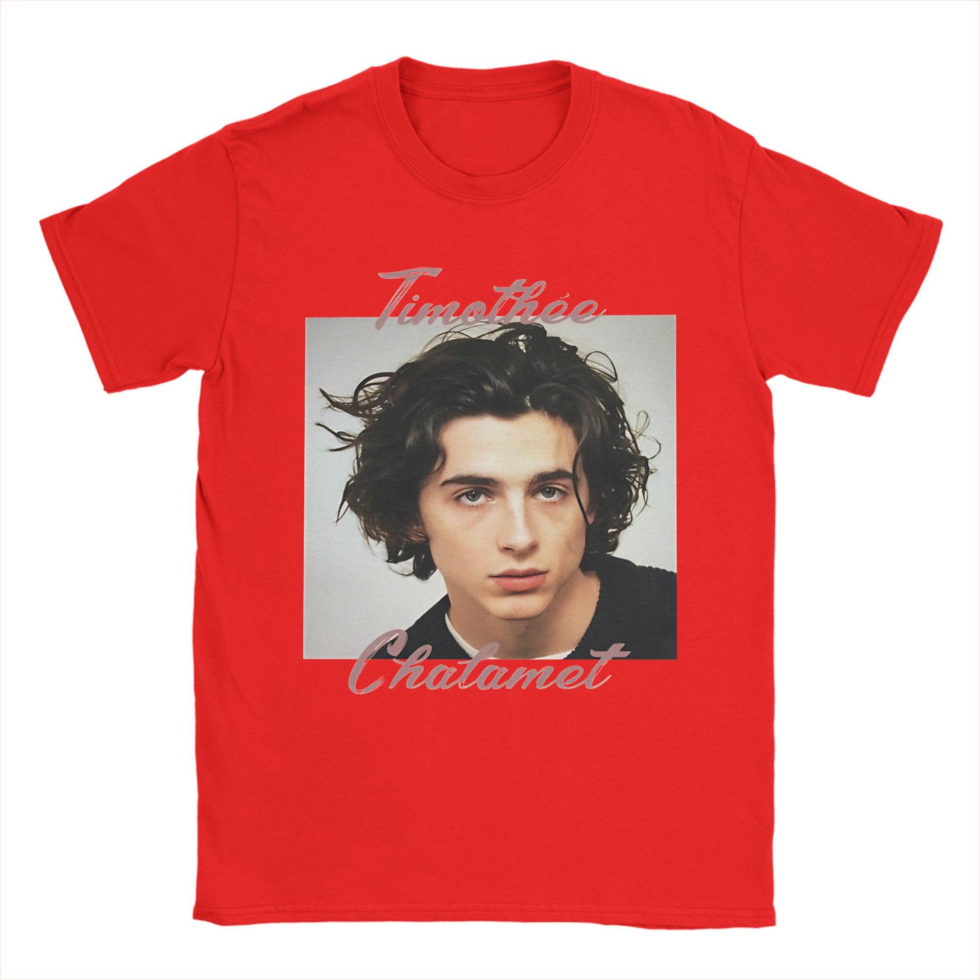 

Timothee Chalamet American Actor Men T Shirt Leisure Tee Shirt Short Sleeve Crewneck TShirt 100 Cotton New Arrival Tops S