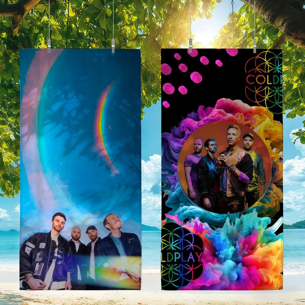 Jmg Household Supplies Band C-Coldplay Towel Beach Towel Travel Lightweight Skin Friendly For Pool Beach Camping Cruise Summer